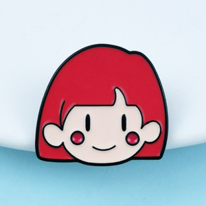 Broche en métal Fille Souriante <span class=keywords><strong>de</strong></span> Dessin Animé, Badge Tête <span class=keywords><strong>de</strong></span> Poupée Mignonne, Accessoires Personnalisés, Décoration <span class=keywords><strong>de</strong></span> Sac à Dos Anime <span class=keywords><strong>Avatar</strong></span> - Product Image 3