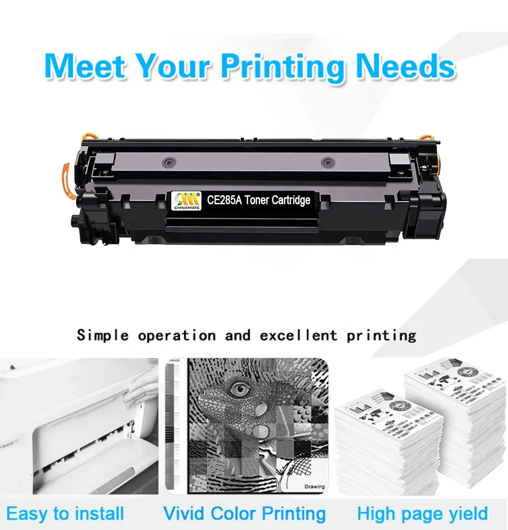 Chinamate pour HP 85A Compatible Cartouche De Toner 05A 12A 17A 30A 35A 36A 55A 78A 80A 83A 88A 106A CE278A CE285A Cartouches De Toner