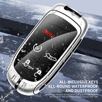 Funda Carcasa de Aleación de Zinc para Llave de Coche para Jeep Renegade 2014 2015 Compass Grand Cherokee WK2 KL BU MP, Accesorios para Llaves de Coche