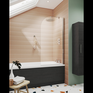 <span class=keywords><strong>Mampara</strong></span> de <span class=keywords><strong>Ducha</strong></span> Redonda Moderna sin Marco de 6 mm con Panel <span class=keywords><strong>Fijo</strong></span> y Cuadrante para Baño - Product Image 6