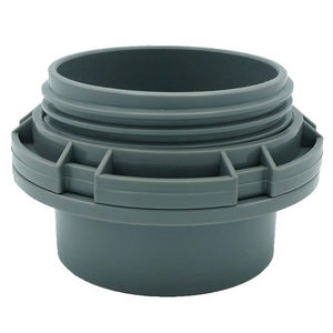 Raccord de tuyauterie industriel double à double prise filetée droite en PVC pour traversée de mur, 50A, Kansaikako P32-004, Japon - Product Image 1