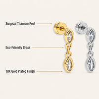 ZUOLA Fabricant de bijoux de piercing personnalisés avec logo, plaqué or 18 carats, zircon 5A, titane, pour oreilles, nez, lèvres, vente en gros