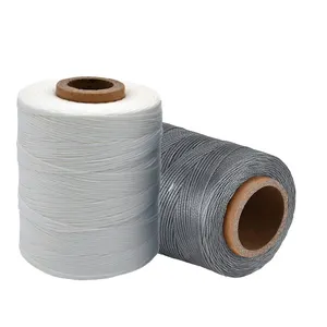 Eco-friendly 210d/16 0.7mm 0.8mm 1mm Hand Sewing Braided Waxed Thread Polyester Necklaces Waxed Thread Flat Wax Thread