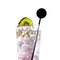 Vente en gros de bâtonnets de cocktail en plastique pour café, whisky et boisson, blanc, noir, orange, rouge, 8 pouces
