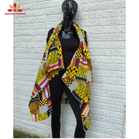 Gilet sans manches pour femmes, tenue africaine, nouveau style, vêtements d'extérieur, ankara, veste, cardigan, imprimé, automne, tendance 2020