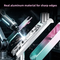 Herstellerprodukt: Rosa-Blau Verlaufender Gasdruckfeder-Monitorarm, 32 Zoll ABS-Basis, Trägt 2-10kg Bildschirm, 75/100 VESA Monitorständer