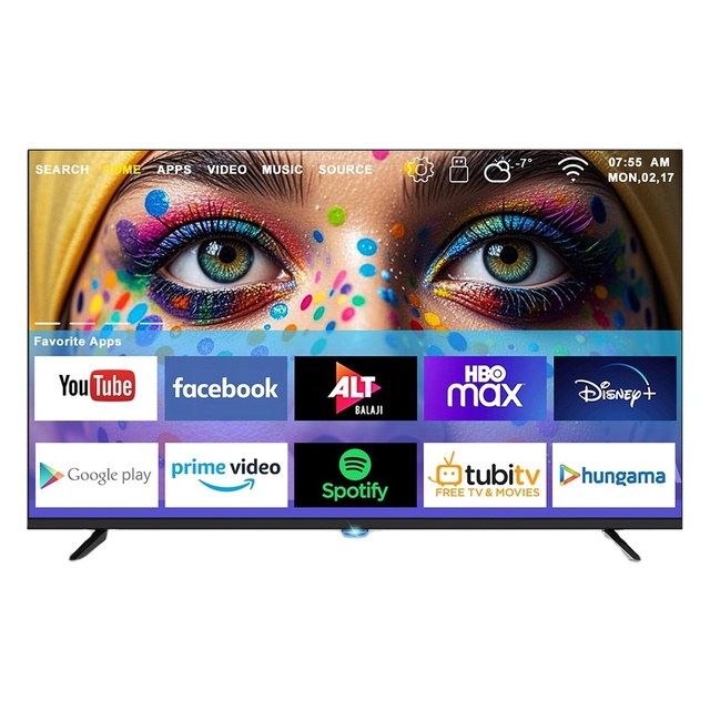 Manufacturer's Custom Android 4K/8K UHD Wifi Smart LED TV 32-85 Inch Full Flat Screen HDTV 120Hz for 50-55 Inch Televisions