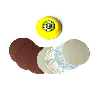 แผ่นขัดอลูมินา Makita ขนาด 3 นิ้ว 75 มม. เบอร์ P120 สีแดง แบบมีกาวด้านหลัง สำหรับขัดโลหะ - Product Image 1