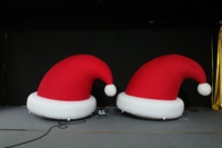 Nouveau design, grand modèle gonflable de Noël rouge pour décorations d'ambiance de Noël en extérieur