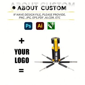 Promotional 8-in-1 Multi-Functional Screwdriver <b>Set</b> with LED Light Outdoor Tool Mini Custom Logo - Product Image 2
