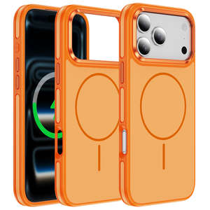 Nuove Tendenze: <span class=keywords><strong>Cover</strong></span> Magnetica <span class=keywords><strong>Arancione</strong></span> per <span class=keywords><strong>iPhone</strong></span> 17 <span class=keywords><strong>Pro</strong></span> Max, Custodia Antiurto con Effetto Satinato per <span class=keywords><strong>iPhone</strong></span> 17 <span class=keywords><strong>Pro</strong></span> Max - Product Image 1
