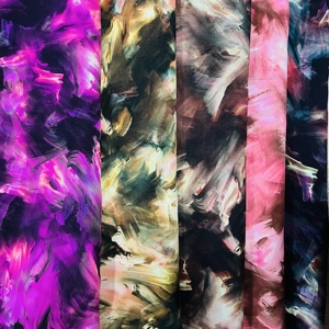 Tissu en rayonne à motifs de <span class=keywords><strong>peinture</strong></span> à l'encre vibrante, tissu challie, textile de mode pour vêtements, vente chaude - Product Image 5
