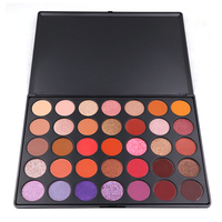 Palette de fards à paupières de maquillage personnalisé de marque privée à haute teneur en pigments 35 couleurs