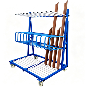 รถเข็นเหล็กแบบแบน รุ่น A ขนาด 120x75 ซม. พื้นเสริมแรง รับน้ำหนักได้สูงสุด 1500 กก. ล้อยาง 8 นิ้ว รางถอดได้ สำหรับคลังสินค้า - Product Image 6