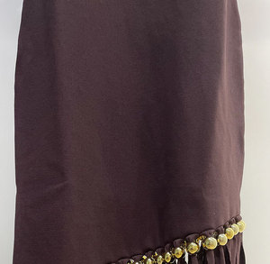 Elegante abito da donna con frange aderenti senza maniche <span class=keywords><strong>marrone</strong></span> 2025 Sexy oro con perline asimmetriche abiti Midi Clubwear da festa - Product Image 5