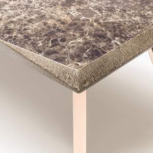 Table à manger extensible en marbre Concord, style moderne, pieds en métal, meubles pour la maison et le bureau - Product Image 4