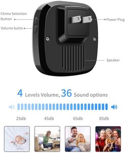 Điện không dây pin hoạt động cắm trong Home an ninh kiểm soát truy cập hệ thống không dây gọi điện thoại chuông cửa - Product Image 3