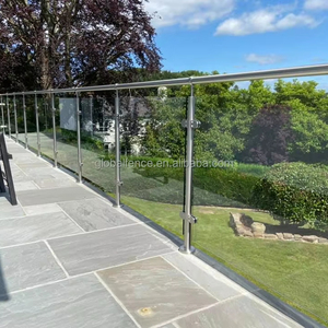 Reilbu nuovo Design <span class=keywords><strong>esterno</strong></span> balconata ringhiera corrimano con morsetto di vetro per <span class=keywords><strong>balcone</strong></span> <span class=keywords><strong>esterno</strong></span> - Product Image 1