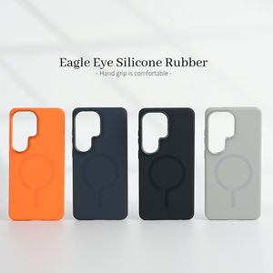 Étui de téléphone en silicone liquide avec cadre d'objectif en métal S009 pour Samsung S24 S25 S26 Ultra, étui de téléphone en silicone magnétique pour iPhone - Product Image 5