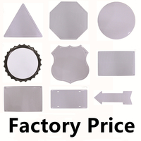 Plaque Métallique Blanche Vierge en Gros, Panneau en Étain Vintage de Formes Variées, Artisanat en Fer pour Impression DIY