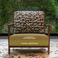 Fauteuil décontracté vintage en bois massif, chaise de designer pour salon et bureau, mobilier de maison