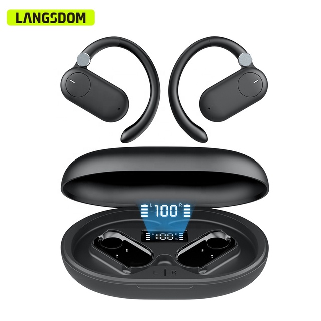 2023 EarHook Tws Bt 5.3 Wireless Open-Ear Earbuds Noise Canceling Earphones With 60H Playtime Sports Headphones for Running