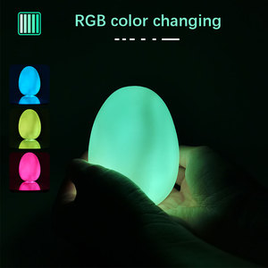 J & r <span class=keywords><strong>LED</strong></span> ánh sáng ban đêm Silicone trứng đèn bàn đèn đồ chơi trẻ em phát sáng cạnh giường ngủ đèn ngủ bảng đèn lồng - Product Image 6