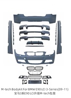 Upgrade Ke E90 LCI M-tech Style Bodykit Set Bodi Bumper Depan dan Belakang untuk Suku Cadang Mobil BMW Seri 3 E90 E91 2009-2011