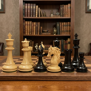 Stallion Knight <b>Wooden</b> <b>Chess</b> <b>Set</b> King Size 4.50 Inches Educational Game Board Game Cardboard Box Packaging for Children - Product Image 1