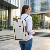 Nouveau sac à dos de voyage d'affaires unisexe avec logo personnalisé, film imperméable, extensible, pour ordinateur portable, sac à dos d'étudiant