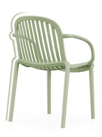 Chaises de salle à manger d'extérieur empilables modernes, meubles en plastique résistant aux intempéries pour patio et jardin