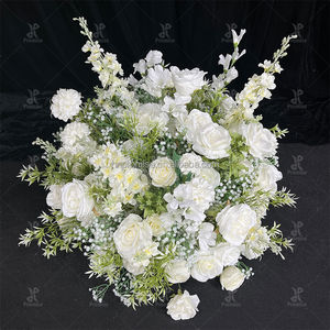 Promesa Boda Flor Bola Arreglo Hecho a mano Boda Centro de mesa Artificial Blanco Verde Rosa Flor Bolas - Product Image 3
