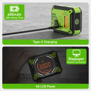 Huepar AG2L Laser-Nivelliergerät mit digitalem Winkelmesser, 3-in-1 elektronischer Winkelmesser, Neigungsmesser, Holzbearbeitungswerkzeug - Product Image 2