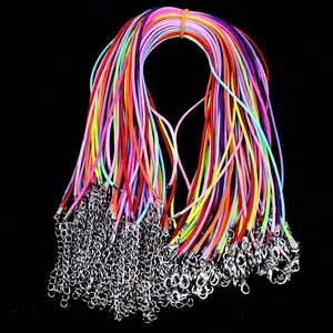 Очень популярный аксессуар для рукоделия, детский кулон, шарм, веревка 1,5 мм, разноцветное вощеное проволочное ожерелье для моей дочери