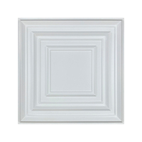 Plaques de plafond artistiques en PVC 3D carrées 60x60cm avec design moderne pour installation de grille de plafond, idéales pour hôtels et centres commerciaux, utilisation étanche