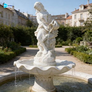 <span class=keywords><strong>Fontana</strong></span> a Muro da Giardino con Scultura in Marmo <span class=keywords><strong>di</strong></span> Donna, Statua Femminile con Cascata - Product Image 6