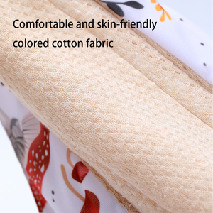 5pcs cotton hữu cơ thoáng khí kinh nguyệt <span class=keywords><strong>Pads</strong></span> Set có thể giặt và tái sử dụng băng vệ sinh với túi ướt cho phụ nữ - Product Image 5