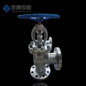 Vanne à boisseau sphérique à angle manuelle en acier inoxydable DN100 à haute pression pour ammoniac, avec bride industrielle J44W-WCB - Product Image 3