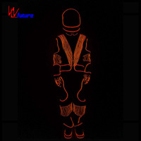 Costume de scène lumineux à fibres optiques pour Halloween, cosplay, fête, concours de danse, spectacle