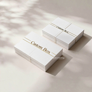 Embalagem de Papel Personalizada Feita à Mão Design Luxuoso para Roupas Caixa com Tampa Removível com Logo - Product Image 2