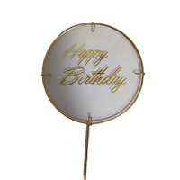 Pancarte décorative pour gâteau d'anniversaire en papier blanc motif papillon, pour desserts et pâtisseries, fournitures de fête sur le thème de la déesse