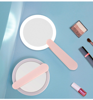Offre Spéciale mini miroir led de maquillage led rose compact miroir de maquillage à main led miroir de maquillage