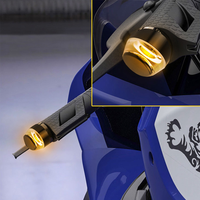 Clignotants LED bicolores pour motos, feux de position latéraux, feux de bout de guidon, système d'éclairage pour moto
