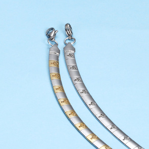 Stainless Steel Two Tone <b>Cross</b> Necklace 6MM Clavicle <b>Chain</b> Fashion Minimalist Daily Wear Layered Necklaces - Product Image 2