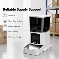 Distributeur automatique intelligent et portable pour animaux de compagnie, écologique, avec contrôle des portions et temporisation, grande capacité, en acier inoxydable