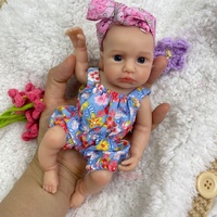 Poupée Reborn miniature faite à la main LouLou de 6, 8 et 12 pouces, entièrement en silicone solide, lestée, réaliste, jouet, vente en gros directe d'usine