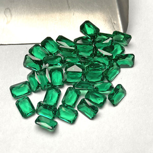 Pierres précieuses émeraude vert en vrac, vente en gros, nano octogone prince - Product Image 3