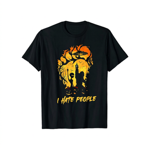 T-shirts à manches courtes en tricot pour hommes grandes tailles, qualité supérieure, imprimés sur mesure, fournisseur OEM, logo avant, designs tendance, doux et durables - Product Image 1