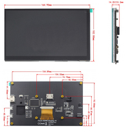 Topraspberry 7 inç HD IPS LCD TFT ekran kapasitif dokunmatik ekran ahududu Pi için 1024x600 çözünürlük 5 4 3 3B + 2-yeni ürün