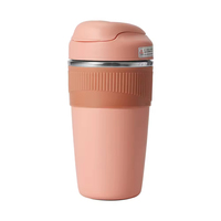 Mug à café créatif en acier inoxydable à double paroi, mugs de voyage pour boissons chaudes avec couvercle multifonction